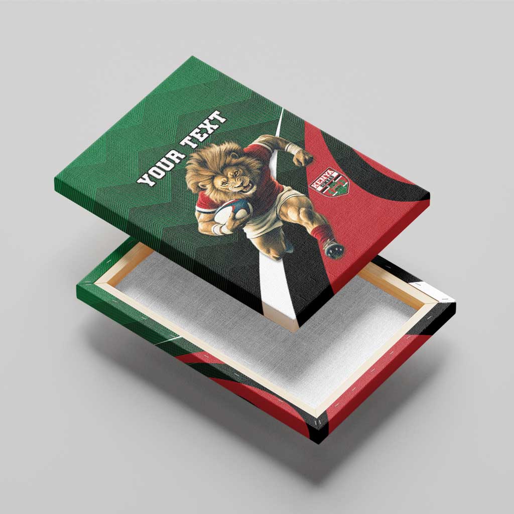 Kenya Rugby Custom Canvas Wall Art Simbas Mascot - Sporty Style