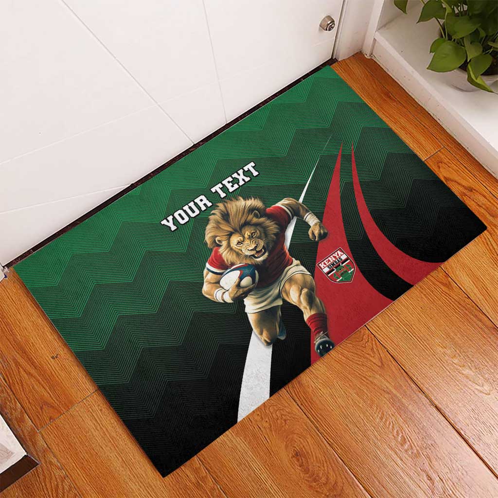 Kenya Rugby Custom Rubber Doormat Simbas Mascot - Sporty Style