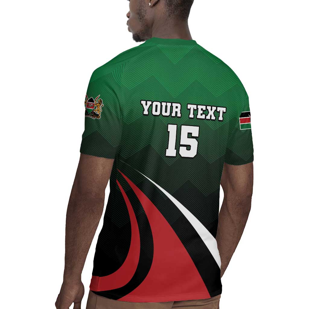 Kenya Rugby Custom Rugby Jersey Simbas Mascot - Sporty Style
