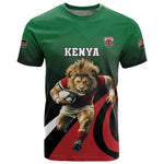Kenya Rugby Custom T shirt Simbas Mascot - Sporty Style