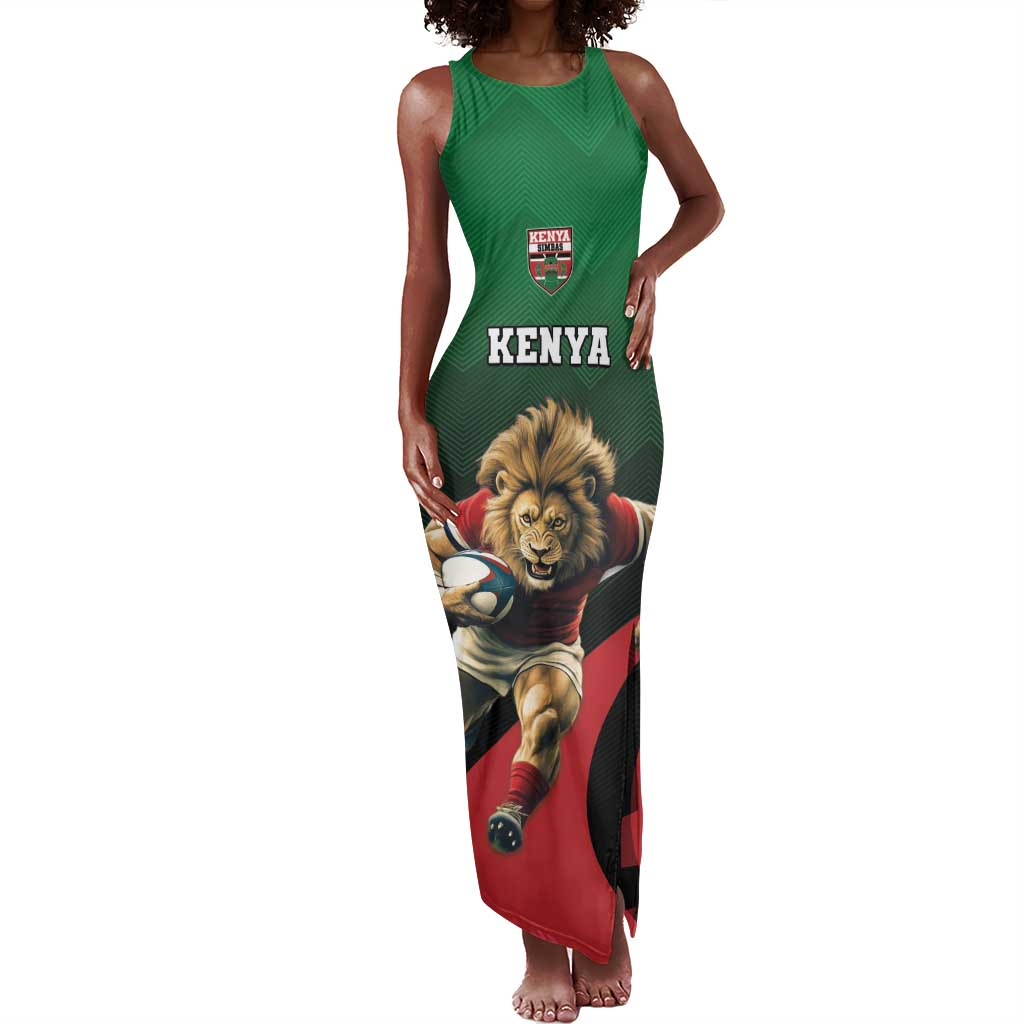 Kenya Rugby Custom Tank Maxi Dress Simbas Mascot - Sporty Style