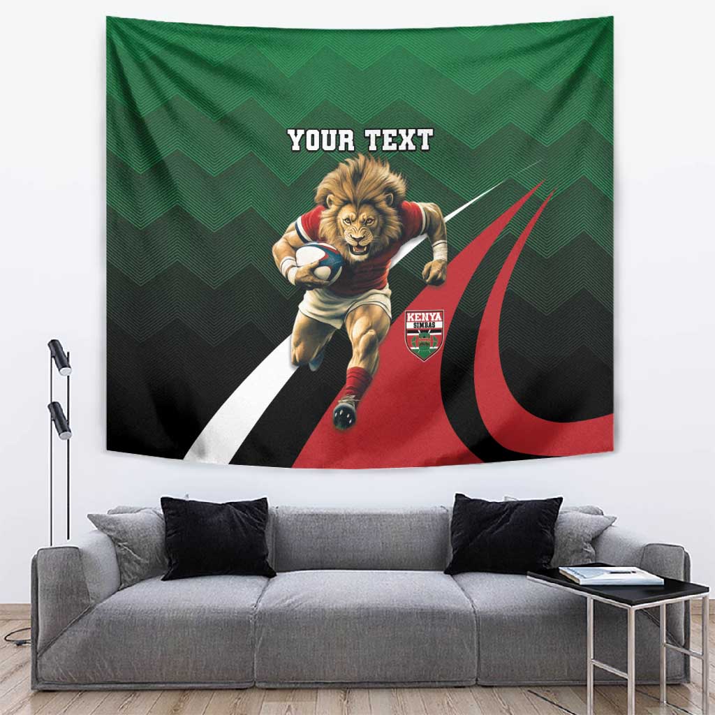 Kenya Rugby Custom Tapestry Simbas Mascot - Sporty Style