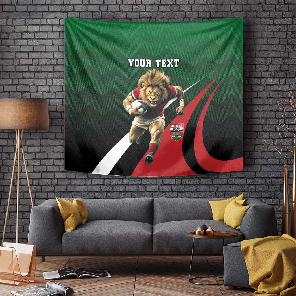 Kenya Rugby Custom Tapestry Simbas Mascot - Sporty Style