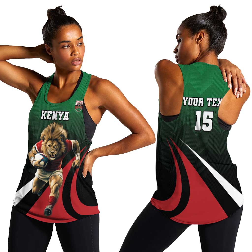 Kenya Rugby Custom Baseball Jacket Simbas Mascot - Sporty Style LT15 main image 1