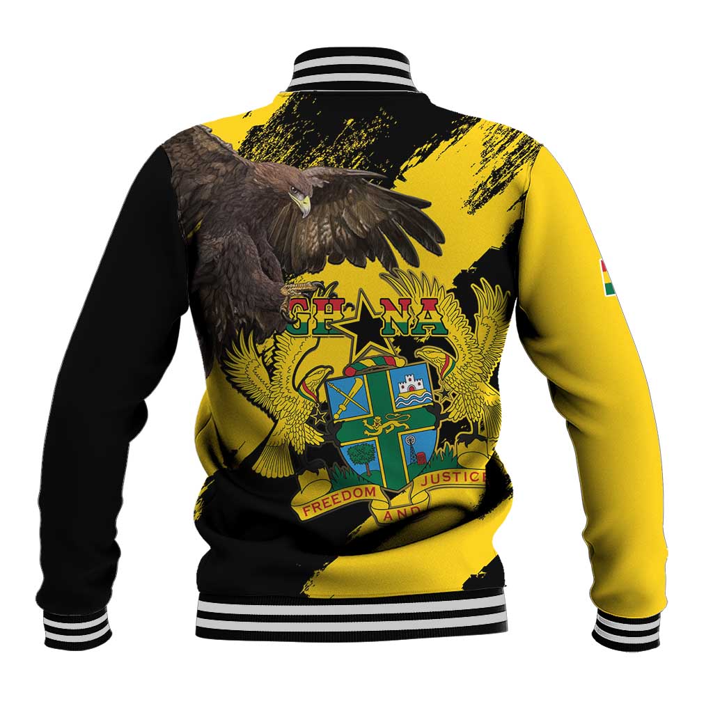 Afro Ghana Baseball Jacket Eagle With Coat Of Arms