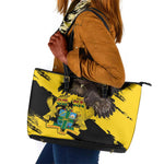 Afro Ghana Leather Tote Bag Eagle With Coat Of Arms