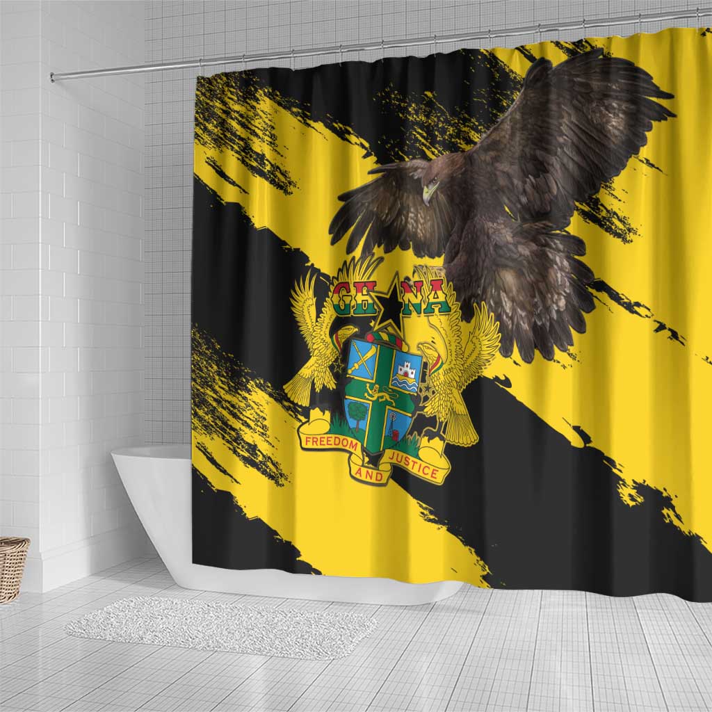 Afro Ghana Shower Curtain Eagle With Coat Of Arms