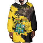Afro Ghana Wearable Blanket Hoodie Eagle With Coat Of Arms