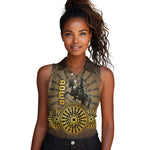 Adwa Victory Day Women Sleeveless Polo Shirt Adwa Battle Shield - Vintage Style