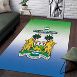 Personalised Sierra Leone Independence Day Area Rug Coat Of Arms Flag Map