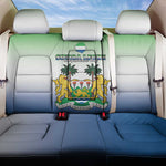 Personalised Sierra Leone Independence Day Back Car Seat Cover Coat Of Arms Flag Map