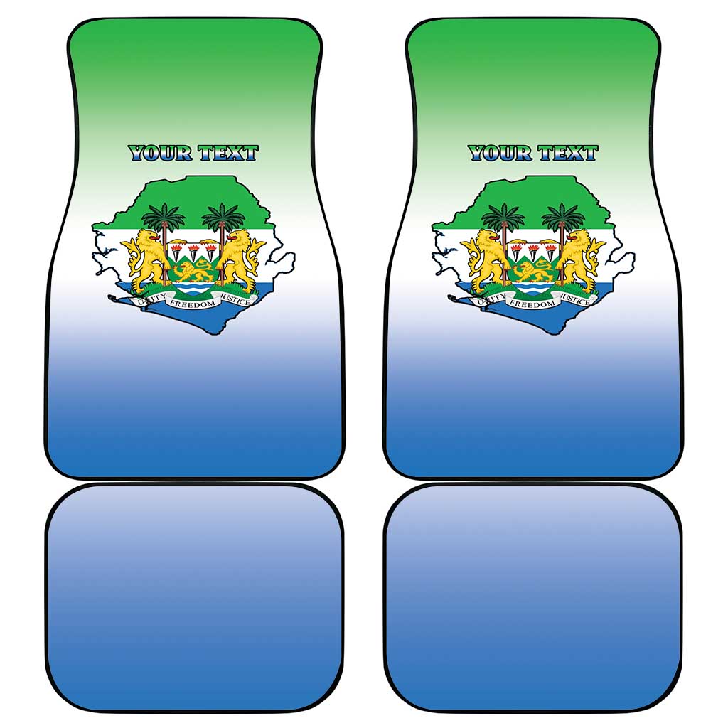 Personalised Sierra Leone Independence Day Car Mats Coat Of Arms Flag Map