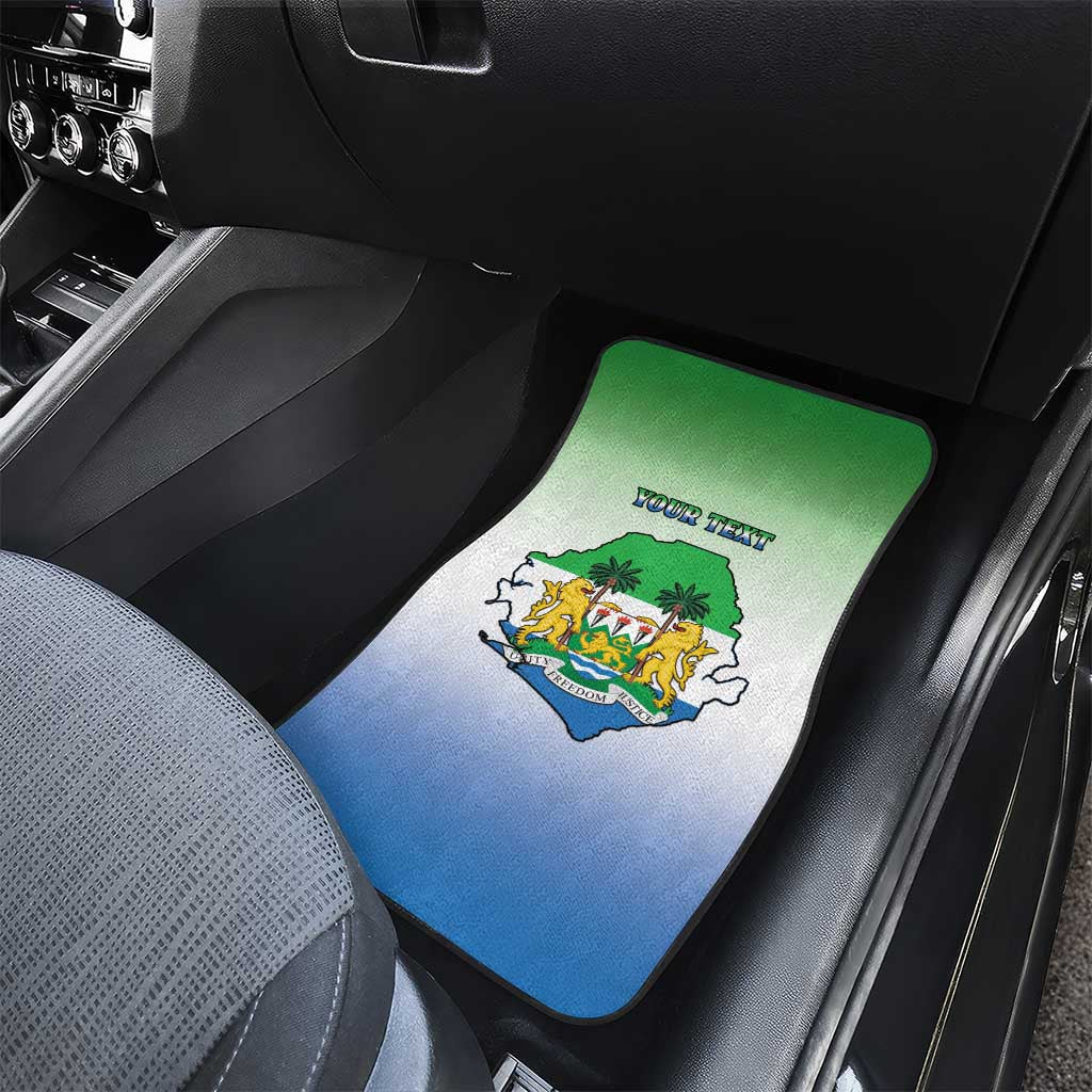 Personalised Sierra Leone Independence Day Car Mats Coat Of Arms Flag Map
