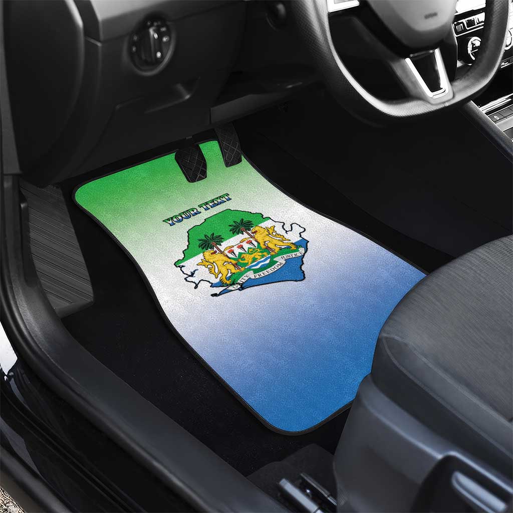 Personalised Sierra Leone Independence Day Car Mats Coat Of Arms Flag Map