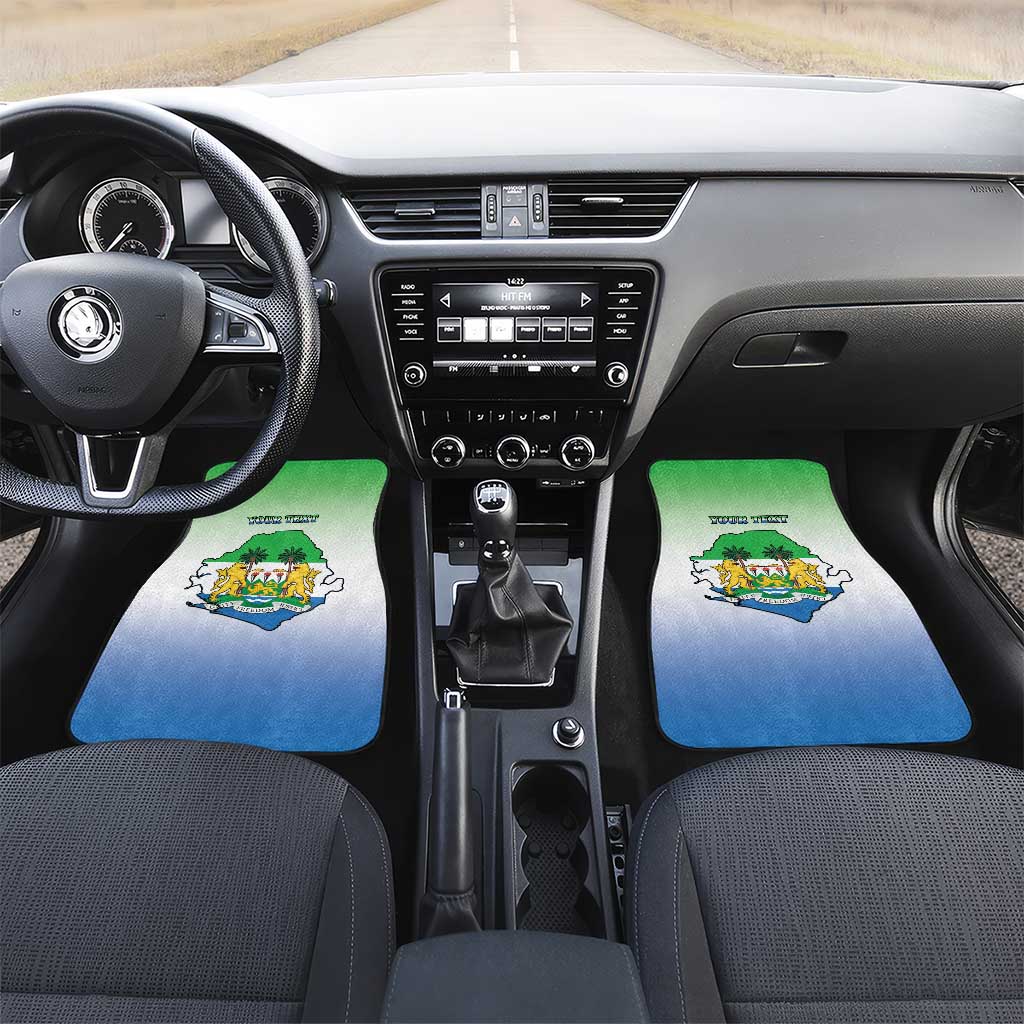 Personalised Sierra Leone Independence Day Car Mats Coat Of Arms Flag Map