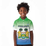 Personalised Sierra Leone Independence Day Kid Polo Shirt Coat Of Arms Flag Map