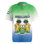 Personalised Sierra Leone Independence Day Rugby Jersey Coat Of Arms Flag Map
