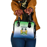 Personalised Sierra Leone Independence Day Shoulder Handbag Coat Of Arms Flag Map