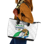 Personalised Happy Independence Sierra Leone Leather Tote Bag April 27th
