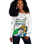 Personalised Happy Independence Sierra Leone Off Shoulder Sweater April 27th