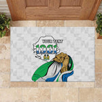 Personalised Happy Independence Sierra Leone Rubber Doormat April 27th