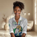 Personalised Happy Independence Sierra Leone Women Casual Shirt April 27th
