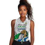 Personalised Happy Independence Sierra Leone Women Sleeveless Polo Shirt April 27th
