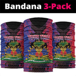 Personalised Haitian Heritage Month Neck Gaiter Coat Of Arms Dashiki Pattern LT15