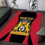 Personalised First Empire Of Haiti Area Rug Coat Of Arms Sporty Style