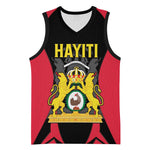 Personalised First Empire Of Haiti Basketball Jersey Coat Of Arms Sporty Style - African Pride