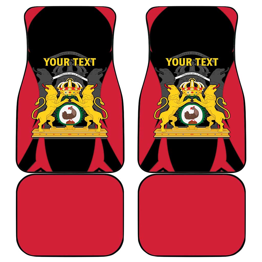Personalised First Empire Of Haiti Car Mats Coat Of Arms Sporty Style