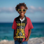 Personalised First Empire Of Haiti Kid Hawaiian Shirt Coat Of Arms Sporty Style