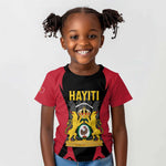 Personalised First Empire Of Haiti Kid T shirt Coat Of Arms Sporty Style
