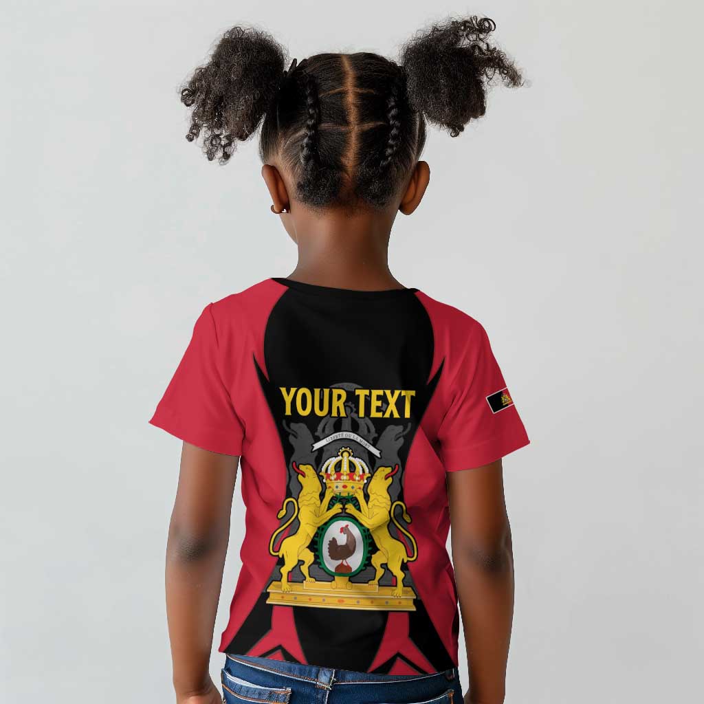 Personalised First Empire Of Haiti Kid T shirt Coat Of Arms Sporty Style