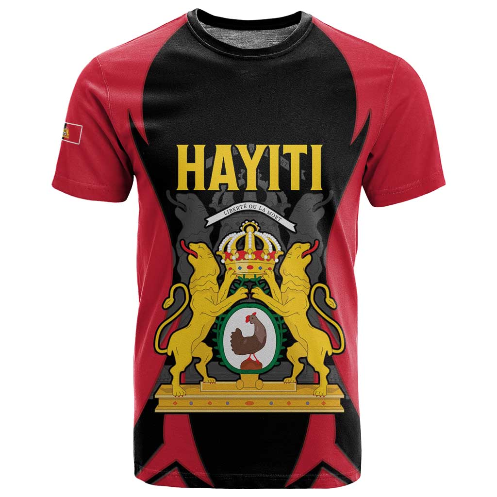 Personalised First Empire Of Haiti T shirt Coat Of Arms Sporty Style