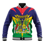 Personalised Republique de Maurice Baseball Jacket Coat Of Arms Flag Style