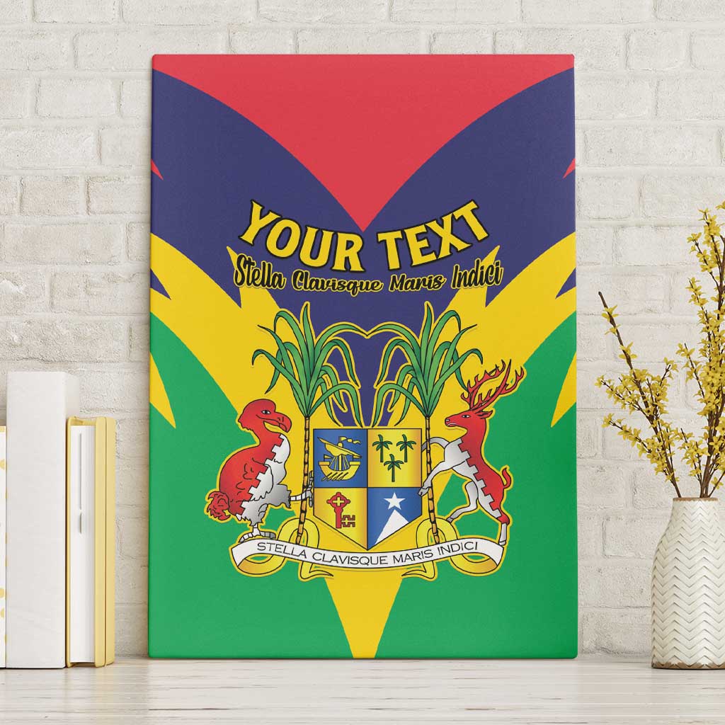 Personalised Republique de Maurice Canvas Wall Art Coat Of Arms Flag Style