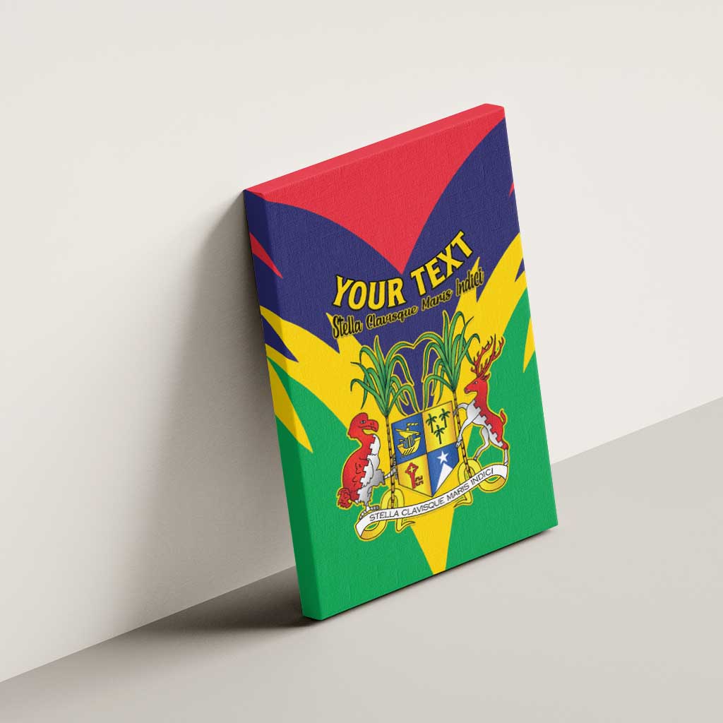 Personalised Republique de Maurice Canvas Wall Art Coat Of Arms Flag Style