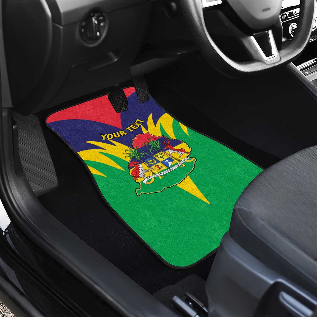Personalised Republique de Maurice Car Mats Coat Of Arms Flag Style