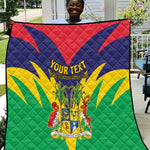 Personalised Republique de Maurice Quilt Coat Of Arms Flag Style