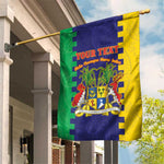 Personalised Republique de Maurice Garden Flag Stella Clavisque Maris Indici