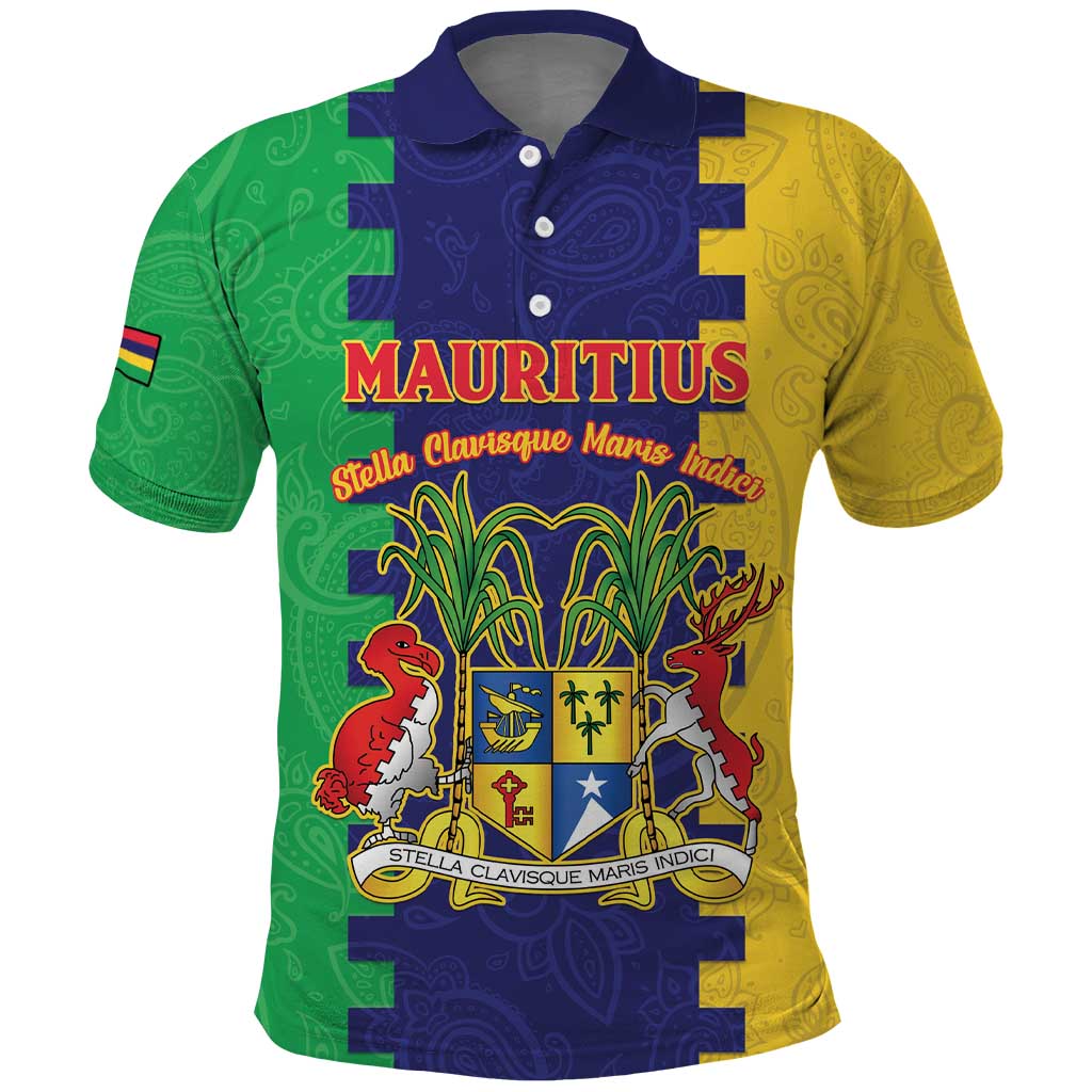 Personalised Republique de Maurice Polo Shirt Stella Clavisque Maris Indici