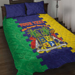 Personalised Republique de Maurice Quilt Bed Set Stella Clavisque Maris Indici
