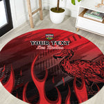 Personalised Mauritius Football Round Carpet Go Les Dodos Go