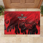 Personalised Mauritius Football Rubber Doormat Go Les Dodos Go