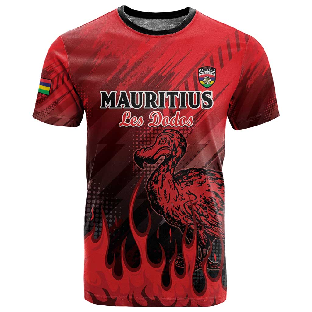 Personalised Mauritius Football T shirt Go Les Dodos Go