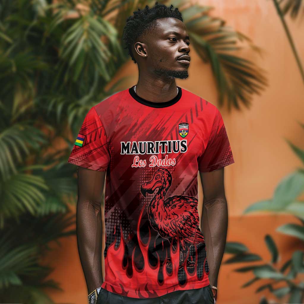 Personalised Mauritius Football T shirt Go Les Dodos Go