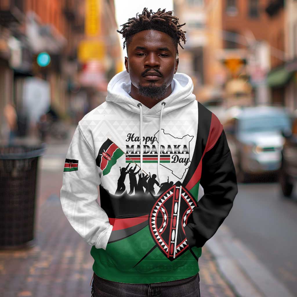 Personalised Kenya Hoodie Madaraka Day - Maasai Shield