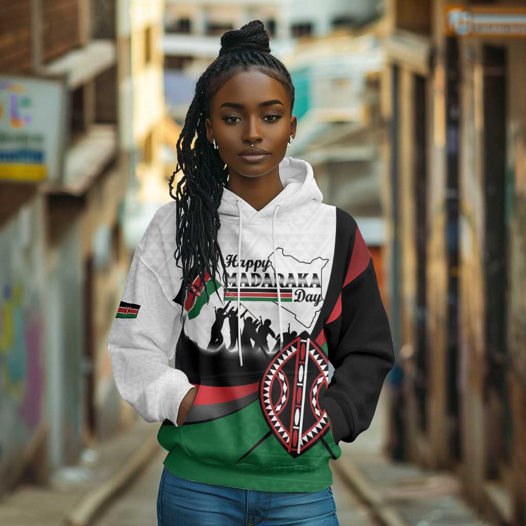 Personalised Kenya Hoodie Madaraka Day - Maasai Shield