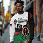 Personalised Kenya Long Sleeve Shirt Madaraka Day - Maasai Shield